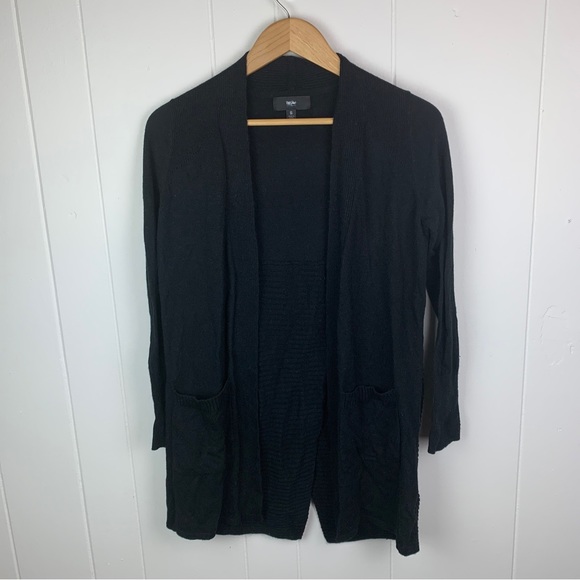 Mossimo Open Front Cardigan Long Sleeve Black Women’s Small - Picture 1 of 3